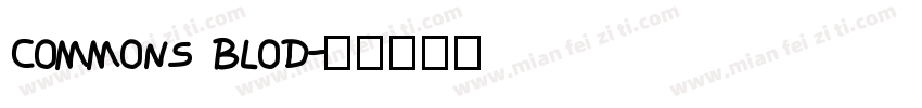 COMMONS BLOD字体转换